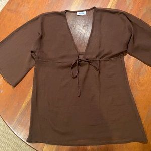 Brown beach coverup